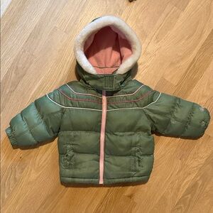 OshKosh B'gosh Pink and Green Fleece Jacket